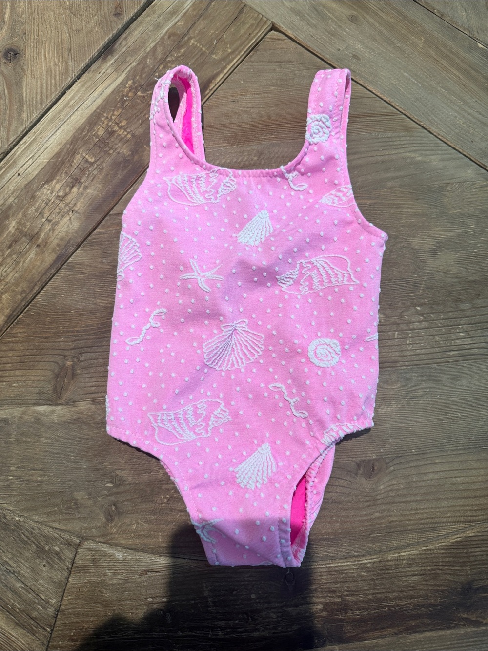 Girls Pink Seashell One-Piece Swimsuit NWOT Size 4T